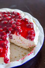 No Bake Cherry Cheesecake Fluff Pie Recipe No Bake Cherry Cheesecake Cherry Desserts Desserts