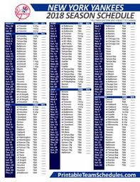 2018 Yankees Season Schedule Toronto Blue Jays Yankees Schedule New York Yankees