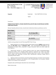 Biasanya surat seperti ini dibuat untuk diserahkan pada ruang lingkup keluarga. 1 Surat Permohonan Penempatan Latihan Industri