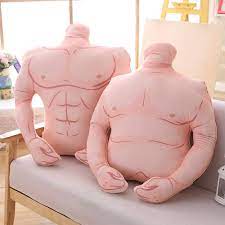 hsvgjsfa Große Brust Muskelkissen, große Rückenkissen, großen Bauch Fett  inspirierende Puppe, Plüsch Spielzeug 60 x 80 cm Großer Bauch: Amazon.de:  Spielzeug