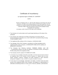 Check spelling or type a new query. 50 Best Certificate Of Incumbency Samples Free á… Templatelab
