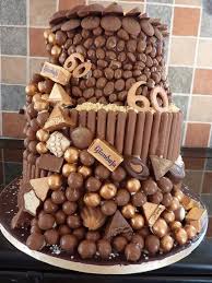 Large Chocolate Cake Yummy Cakes Chocolate Candy Cake Cool Birthday Cakes