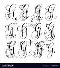 Capital modern calligraphy letters set. Calligraphy Cursive Capital Letters Calligraphy Fancy G Novocom Top