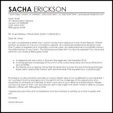 Keep letters concise and factual, no more than a single page. Guest Relation Officer Cover Letter Sample Cover Letter Templates Examples