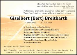 Traueranzeigen von Giselbert Breitbarth