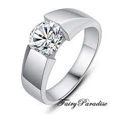 1 Carat Unisex Wedding Band Mens Solitaire Rings Male Etsy Men Diamond Ring Rings For Men Sterling Silver Rings