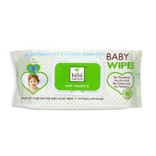 Bebe Nature Natural Biodegredable Wet Baby Wipes With Pure Water Aloe Vera Vitamin E Bebe Nature
