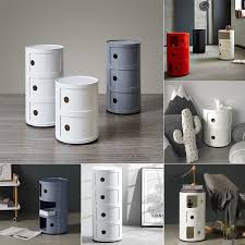 Cut out the need for corner cabinets by giving your kitchen an ingenious look. 3 Tier Cylinder Cabinet Kitchen Bathroom Storage Unit Bedside Stand Table Abs