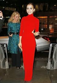 5 Colours That Are Always Knockout On Brunettes Via Whowhatwearuk Nice Dresses Turtle Neck Dress Colorful Dresses