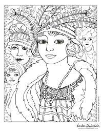 Sassy dames of caveman days! 1920s Flappers Coloring Page Kendra Shedenhelm