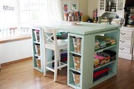 Do you have a craft table or table that makes your craft easier? Craft Tables With Storage Attempting To Organize Your Creativity