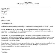 Sample Cover Letter For Job Application Job Cover Letter Teacher Cover Letter Example Application Letter For Teacher