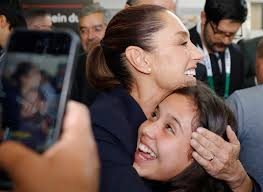 Alberta, Canada Mexico's president, Claudia Sheinbaum, hugs a young fan,  Cayla Espino, as she is greeted by supporters in Alberta, where she is  attending the G7 summit  https://www.theguardian.com/uk-news/gallery/2025/jun/17/a-twisted-church-protests  ...