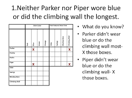 Given clues, students solve a puzzle to find the mystery number. Logic Puzzle Tutorial An Original Logic Puzzle Plus A Step By Step Presentation Showing How To Fill Out A Puzzle Let The Fun Begin Ppt Download