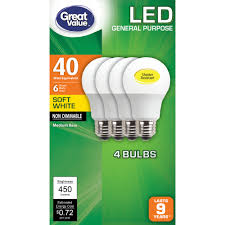 Unfortunately the computer does not have a i should mention again that this topic is kind of strange. Great Value Led Light Bulb 6 Watts 40w Equivalent A19 General Purpose Lamp E26 Medium Base Non Dimmable Soft White 4 Pack Walmart Com Walmart Com