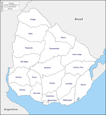 Dicas de turismo no uruguai. Uruguai Mapa Livre Mapa Em Branco Livre Mapa Livre Do Esboco Mapa Basico Livre Fronteiras Departamentos Nomes