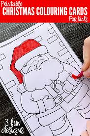 Kids will enjoy coloring in the cards to send to their favorite friends and relatives. Free Printable Christmas Colouring Cards For Kids Childhood 101