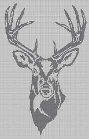 Woodland deer cross stitch pattern by shannon wasilieff. Grey Deer Head Silhouette Cross Stitch Pattern In Pdf Cross Stitch Silhouette Cross Stitch Patterns Cross Stitch Art