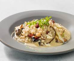 Pilz Risotto Mit Brunnenkresse Salat Rezept Rezepte Risotto Lebensmittel Essen