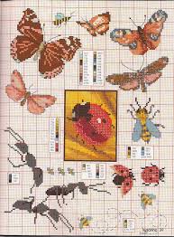 Cats counted cross stitch patterns to print online, thousands of designs to choose from. Butterflies And Other Insects Cross Stitch Pattern With Key Cross Stitch Art Cross Stitch Animals Diy Cross Stitch