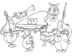 Preschool coloring books evanstonrocket club. Kindergarten Coloring Pages Musical Instruments