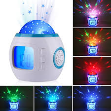 Eeekit Alarm Clock Kids Sleep Clock Starry Sky Night Light Star Projection Clock Music Digital Alarm Clock With Led Backlight Calendar Thermometer For Kids Baby Boys Girls Children Bedroom Party