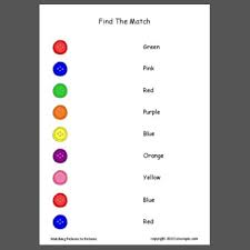 Wordperfect match each word with the correct definition. Find The Match Color Words