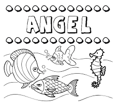 Dibujos animales domesticos para colorear e imprimir. Dibujos De Los Nombres Nombre Angel Para Pintar Colorear E Imprimir