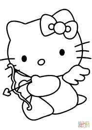 Hello Kitty Valentines Day Coloring Pages Printable Hello Kitty Valentines Day Coloring Pages Hello Kitty Coloring Kitty Coloring Valentines Day Coloring Page