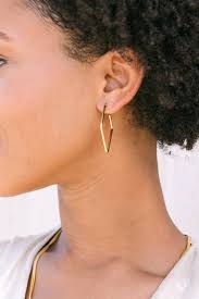 Silver Triangle Shaped Earrings