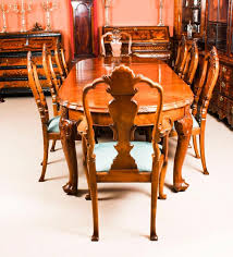 Early 20th Century Edwardian Queen Anne Revival Dining Table And 8 Chairs Dining Table Walnut Dining Chairs Walnut Dining Table