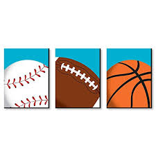 With the large amount of sports themed decorations and accessories on the market today, you can if you're worried about your boy outgrowing the theme or needing to redecorate the room in the future. Big Dot Of Happiness Go Fight Win Sports Themed Nursery Wall Art Kids Room Decor And Game Room Home Decorations Gift Ideas 7 5 X 10 Inches Set Of 3 Prints Walmart Canada