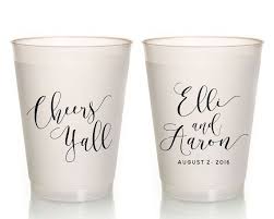 Custom Wedding Cups Cheers Y All Wedding Favors Party Etsy Custom Wedding Cups Wedding Cups Cup Favors Wedding