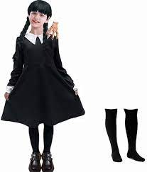 Amazon.com: GDXINYES Merlina Costume for Girls Halloween Costumes Black  Dress Gifts Girls Merlina Cosplay Outfit 5-12 Years(120) : Clothing, Shoes  & Jewelry