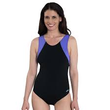 Womens Dolfin Moderate Colorblock One Piece Swimsuit One