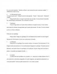 Francis Ponge Analyse De Poemes Fiche De Lecture Dissertation