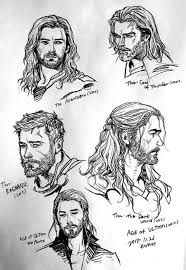 Hairstyle Drawing Evankart Thors Hairstyles Marvel Drawings Thor Art Thor Drawing