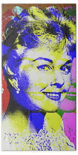Doris Day Bath Towel by Retro Movie Posters