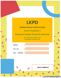 Text of rpp kelas 4 tema 1 subtema 3. E Lkpd Kelas Iv Tema 9 Subtema 1 Sumber Energi Worksheet