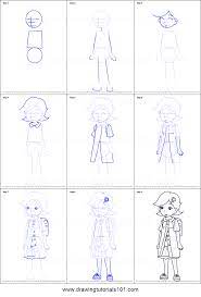 How to Draw Sarah from Yo-kai Watch printable step by step drawing sheet :  DrawingTutorials101.com