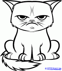Grumpy Cat Cake Drawing Reference Cat Coloring Page Cat Colors Cat Drawing