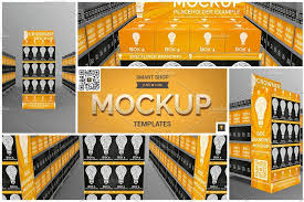 Aisle With Gondola Branding Mockup Branding Mockups Branding Mockup