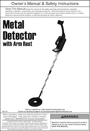 Functions and indicators of the harbor freight pinpointer metal detector. Manual For The 62307 9 Function Metal Detector With Arm Rest