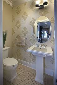 Nice Accent Wallpaper Mold In Bathroom Wallpaper Accent Wall Bathroom Powder Room