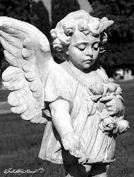Bw Angle Angel Sculpture Angel Theme Cemetery Angels