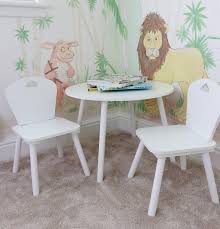 It can even be available with your kid's favorite character printed on it. Homezone Kids White Wooden Round Table And Chairs Children S Fluffy Cloud Design Furniture Sets With 2 Chairs Sturdy Preschool Nursery Playroom Activity Homework Table Furniture Sets Buy Online In Guernsey At Guernsey Desertcart Com