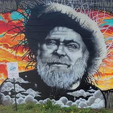 Two pictures blended together. One from the past and one from the present.