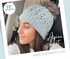 Free Crochet Hat Pattern: Bottom-up Ribbed Alpine Hat for Women