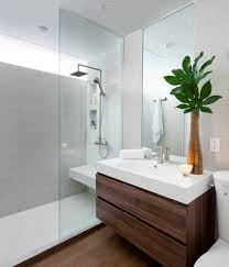 Here's another floating vanity, which is a great choice for a small powder room. The Luxury Look Of High End Bathroom Vanities