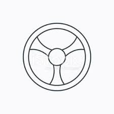 Steering wheel for ship white icon. Steering Wheel Icon Car Drive Control Sign Clipart Image